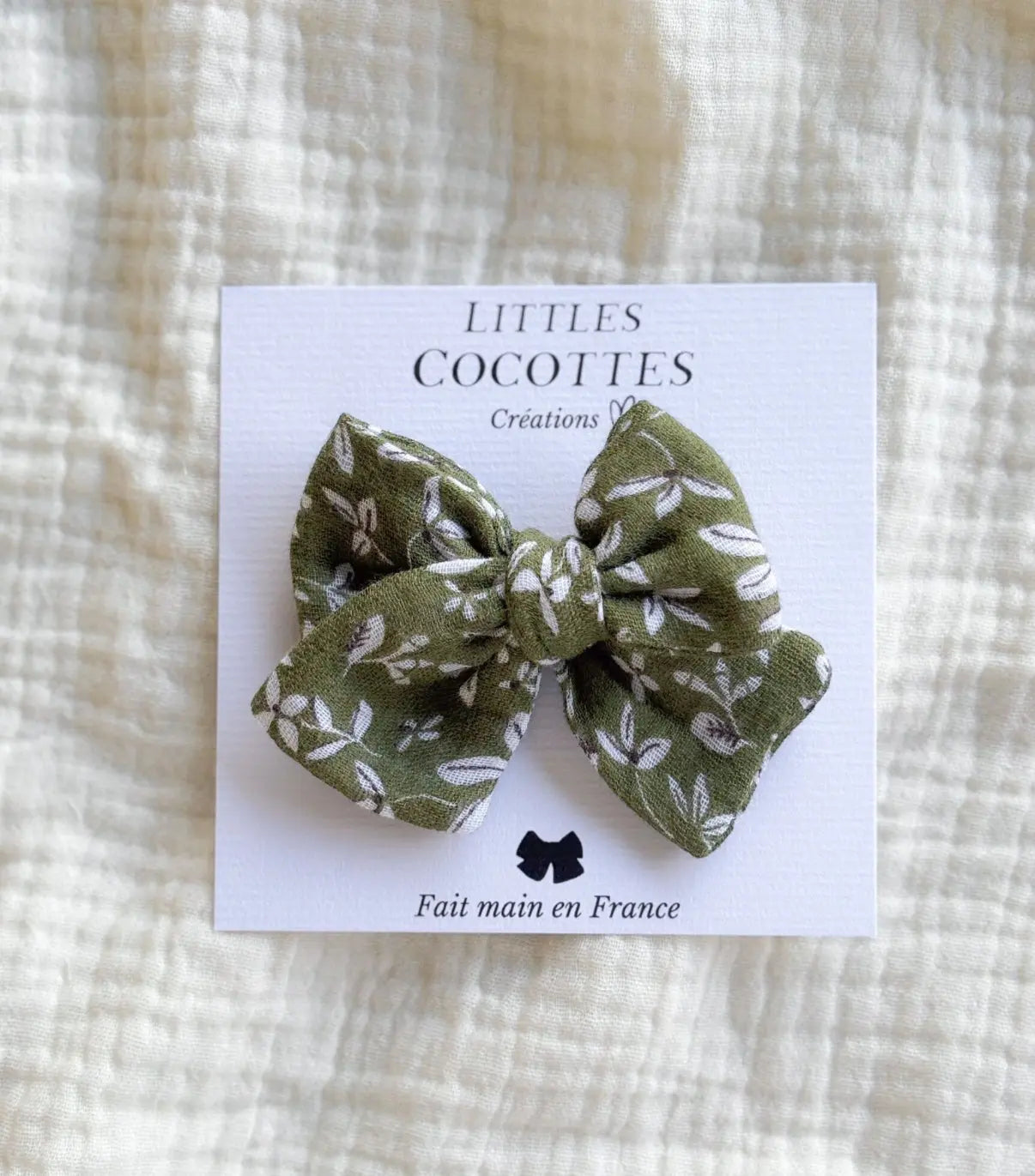 Barrette noeud Olive FOBstory