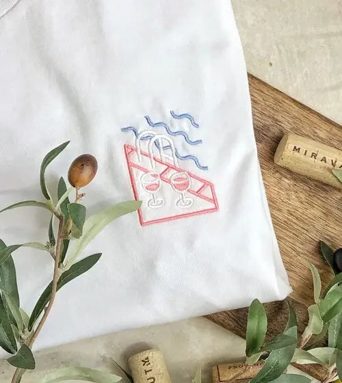 T-shirt BrodΓ© RosΓ© Piscine π«π· FOBstory